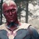 The Vision, at the end of Avengers: Age of Ultron, not contemplating leaving the planet.